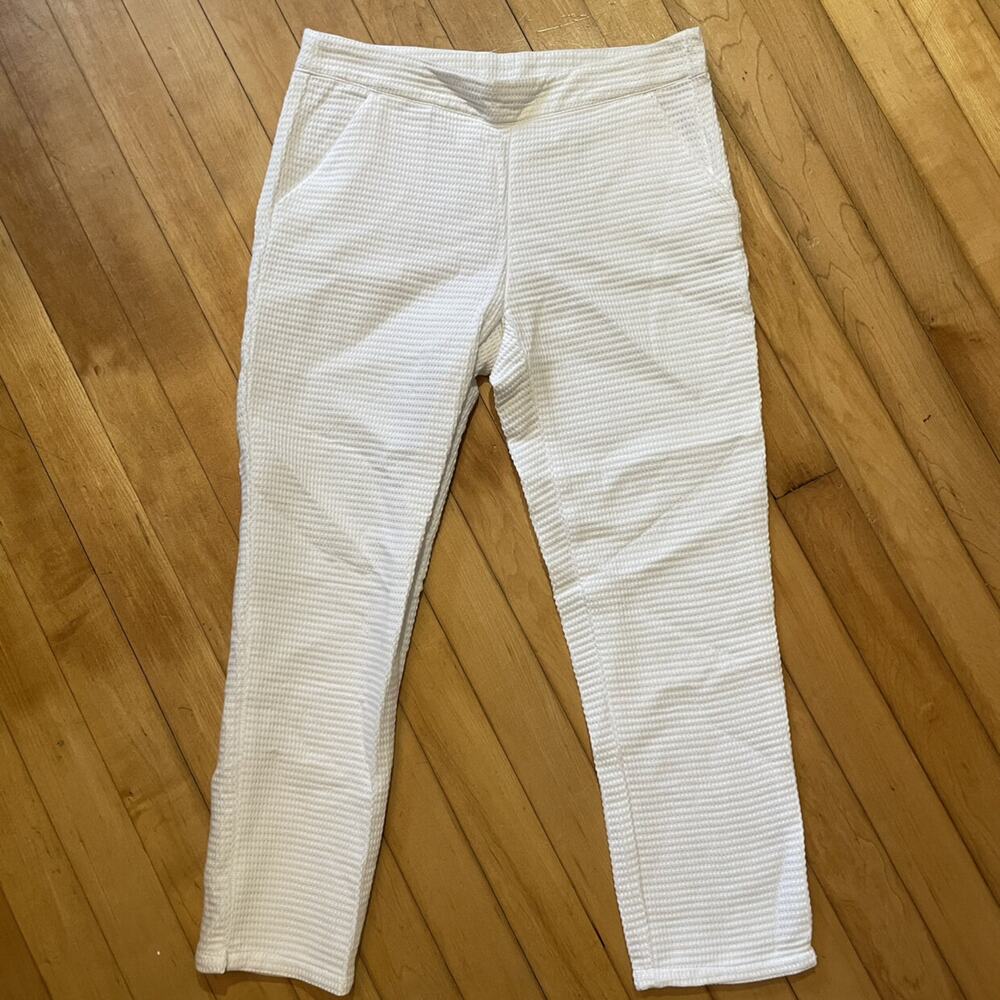 Janie & Jack White Waffle Weave Pants - Picture 1 of 6
